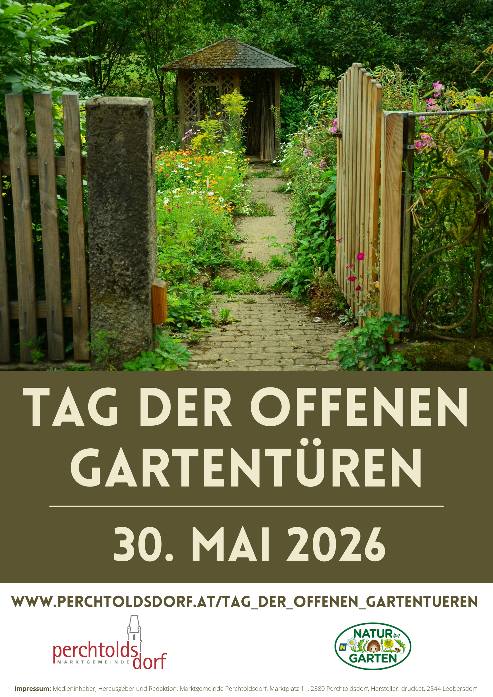 Flyer zum "Tag der offenen Gartentüren"