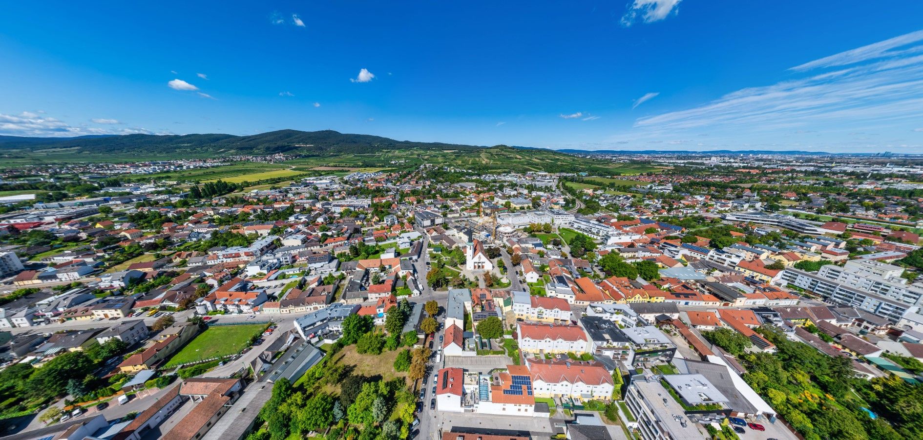 Drohnenaufnahme der Marktgemeinde Guntramsdorf
