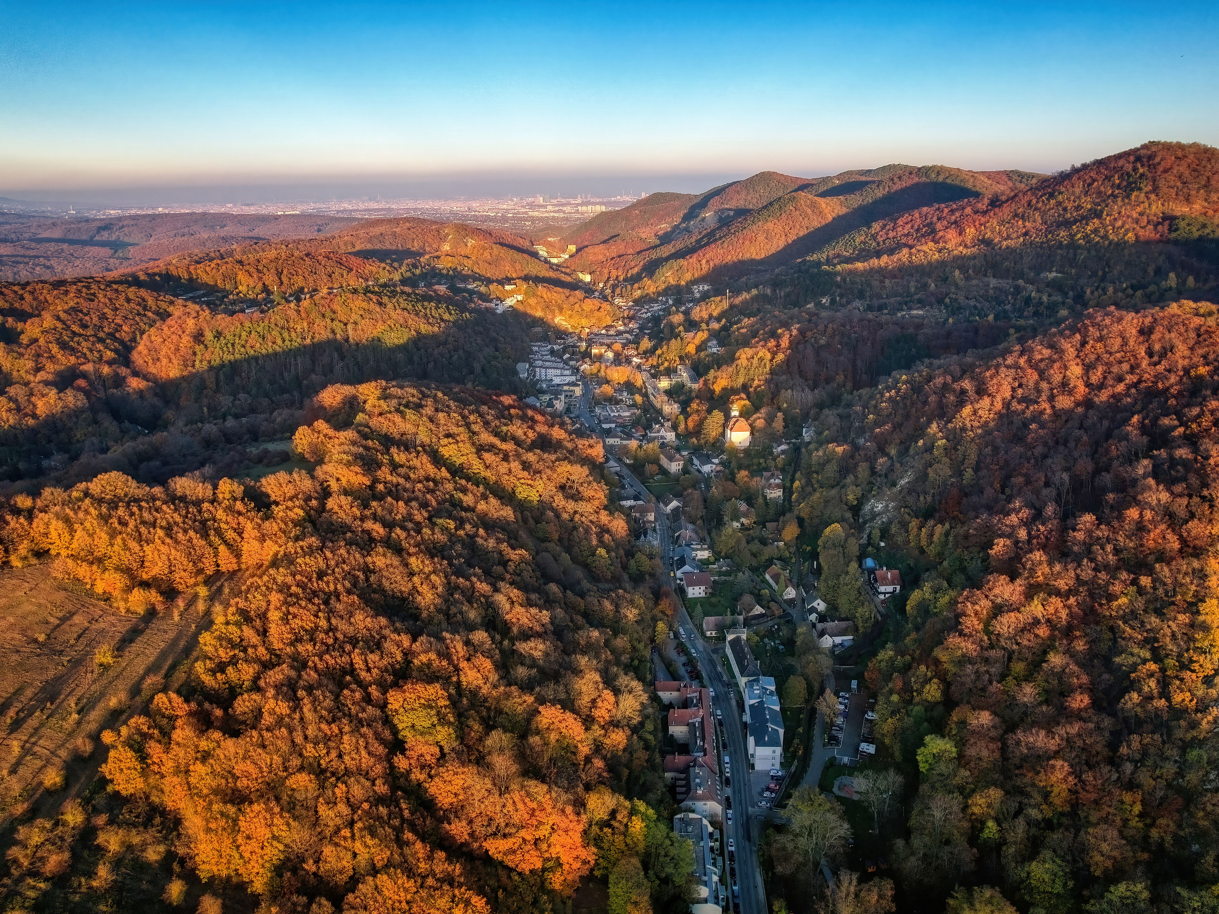 Blick über Kaltenleutgeben nach Wien