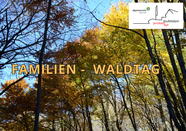 Wald mit ÖAV Logo 